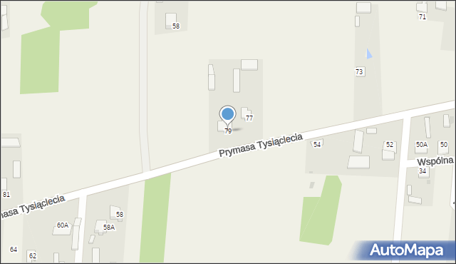 Kiełczew, Prymasa Tysiąclecia, 79, mapa Kiełczew