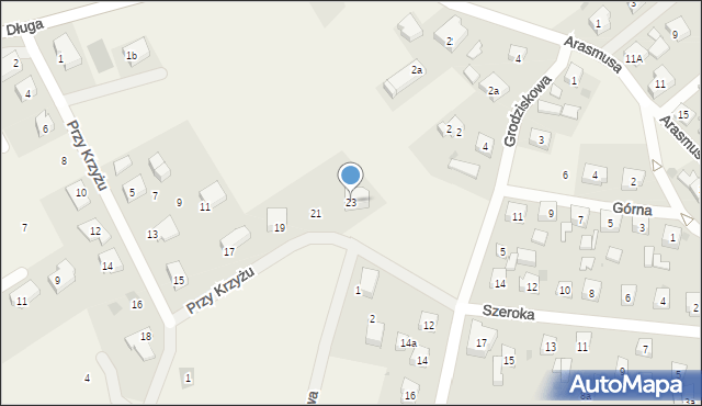 Kiełpino, Przy Krzyżu, 23, mapa Kiełpino