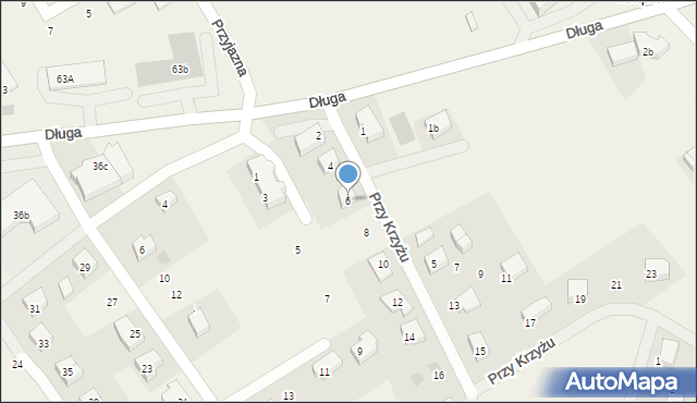 Kiełpino, Przy Krzyżu, 6, mapa Kiełpino