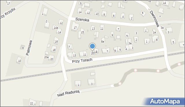 Kiełpino, Przy Torach, 10, mapa Kiełpino