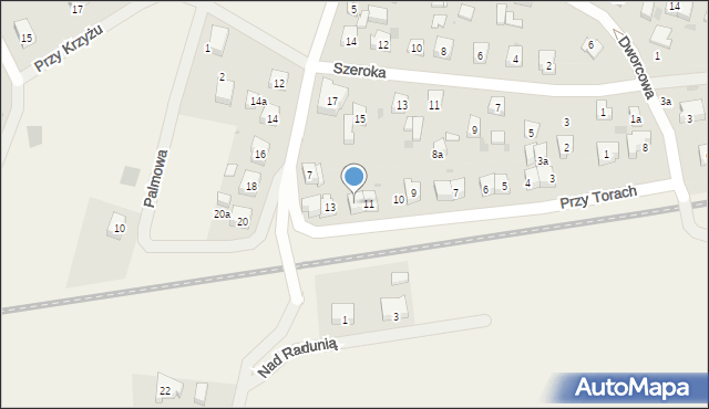 Kiełpino, Przy Torach, 12, mapa Kiełpino