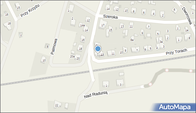 Kiełpino, Przy Torach, 14, mapa Kiełpino
