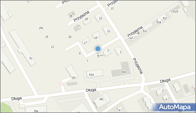 Kiełpino, Przyjazna, 5, mapa Kiełpino