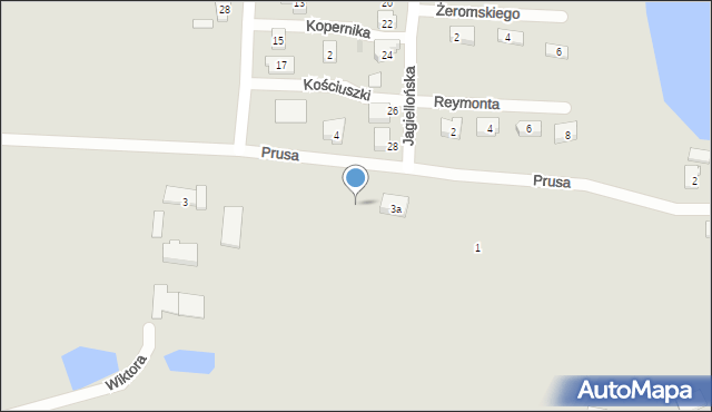 Kisielice, Prusa Bolesława, 3b, mapa Kisielice