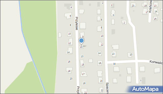 Kleczew, Przylesie, 11, mapa Kleczew