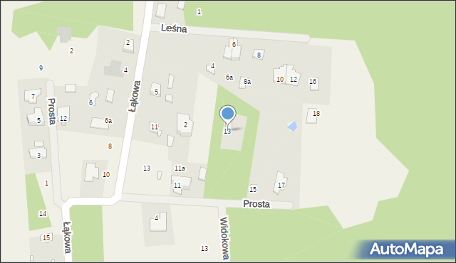 Klembów, Prosta, 13, mapa Klembów