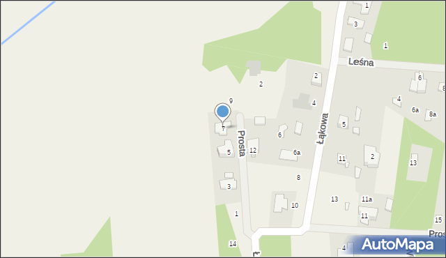 Klembów, Prosta, 7, mapa Klembów