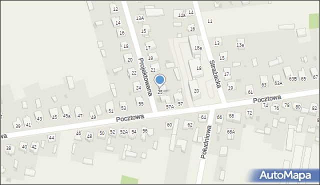 Kłomnice, Projektowana, 25, mapa Kłomnice