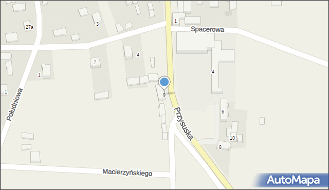 Klwów, Przysuska, 9, mapa Klwów