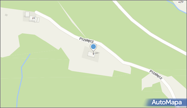 Knurów, Przełęcz, 9, mapa Knurów