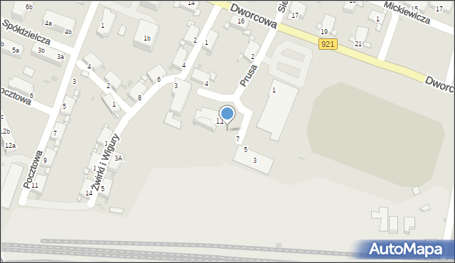 Knurów, Prusa Bolesława, 9, mapa Knurów