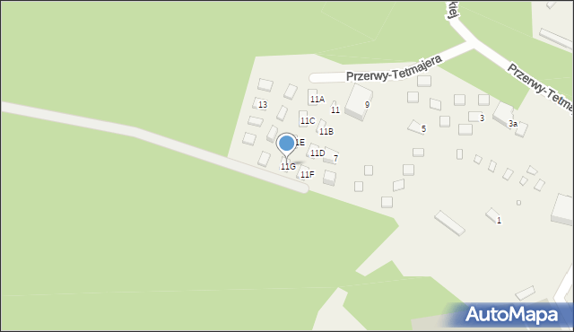 Kobyla Góra, Przerwy-Tetmajera Kazimierza, 11G, mapa Kobyla Góra