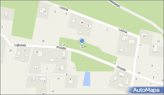 Kobylarnia, Prosta, 14, mapa Kobylarnia