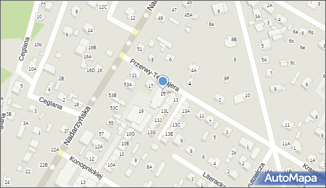 Kobyłka, Przerwy-Tetmajera Kazimierza, 15, mapa Kobyłka