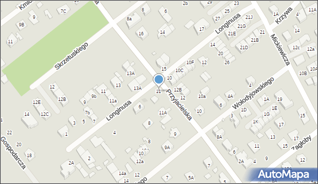 Kobyłka, Przyjacielska, 11, mapa Kobyłka