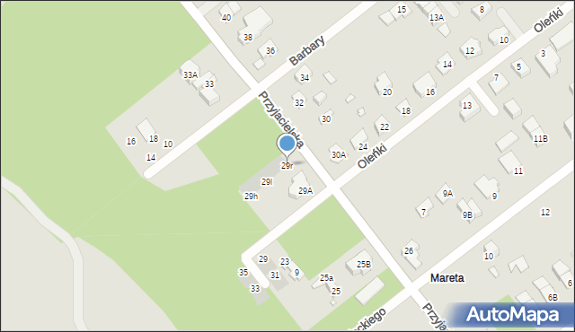 Kobyłka, Przyjacielska, 29r, mapa Kobyłka