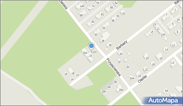 Kobyłka, Przyjacielska, 33B, mapa Kobyłka