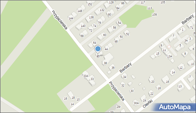 Kobyłka, Przyjacielska, 40, mapa Kobyłka