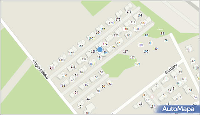 Kobyłka, Przyjacielska, 84, mapa Kobyłka