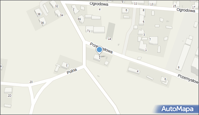 Koczała, Przemysłowa, 2, mapa Koczała