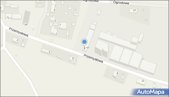 Koczała, Przemysłowa, 9, mapa Koczała