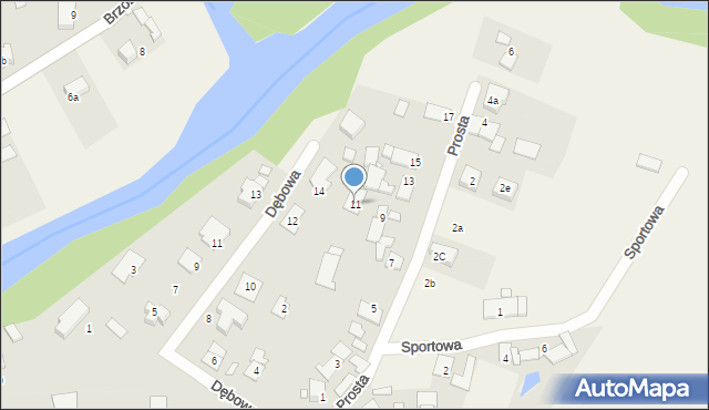 Kolanowice, Prosta, 11, mapa Kolanowice