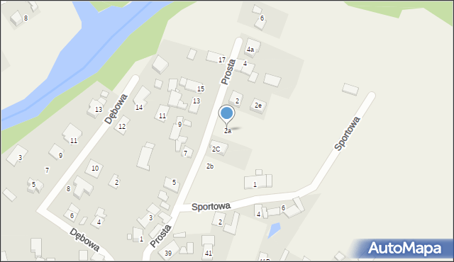 Kolanowice, Prosta, 2a, mapa Kolanowice