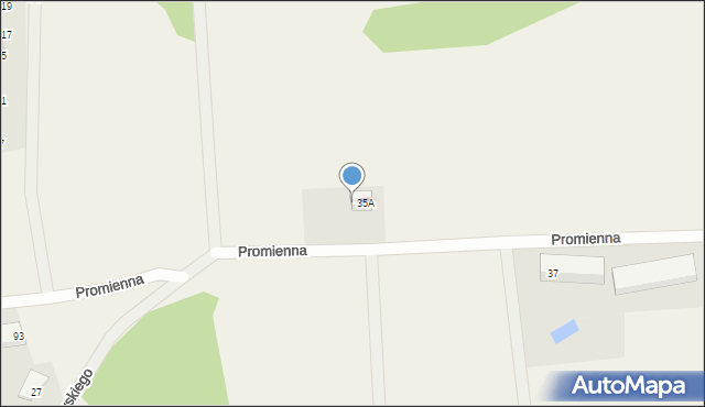 Kolbudy, Promienna, 64, mapa Kolbudy