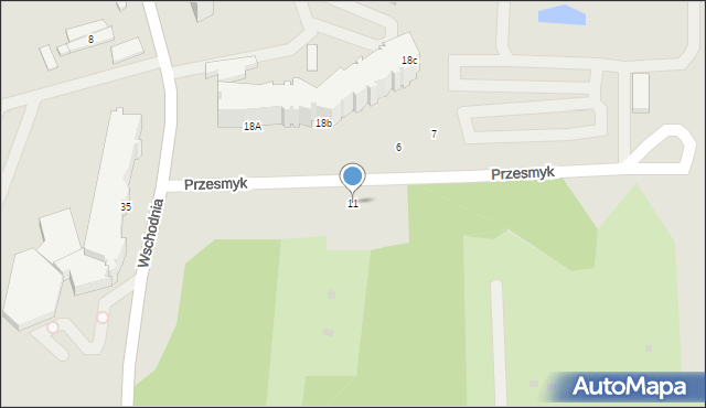 Kołobrzeg, Przesmyk, 11, mapa Kołobrzegu