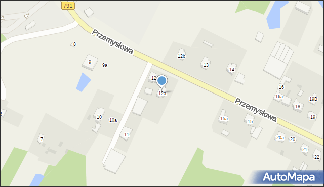 Kolonia Borek, Przemysłowa, 12a, mapa Kolonia Borek