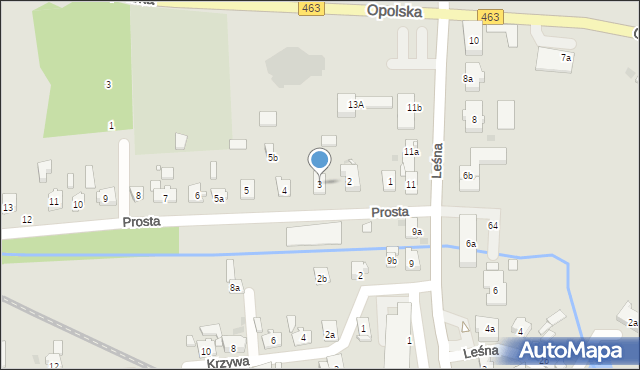 Kolonowskie, Prosta, 3, mapa Kolonowskie