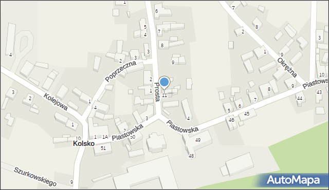 Kolsko, Prosta, 11, mapa Kolsko