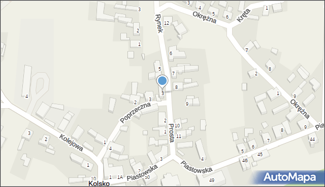 Kolsko, Prosta, 3, mapa Kolsko
