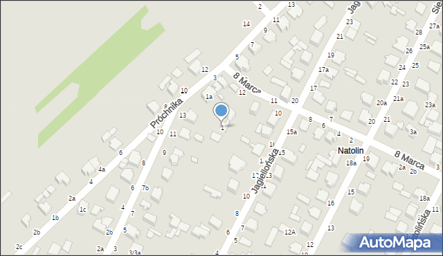 Koluszki, Próchnika Adama, 1, mapa Koluszki