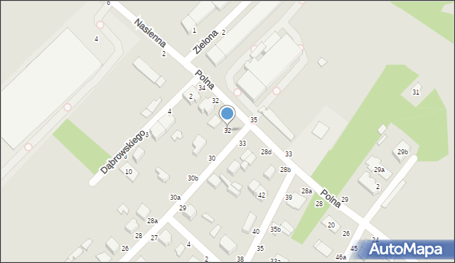 Koluszki, Próchnika Adama, 32, mapa Koluszki