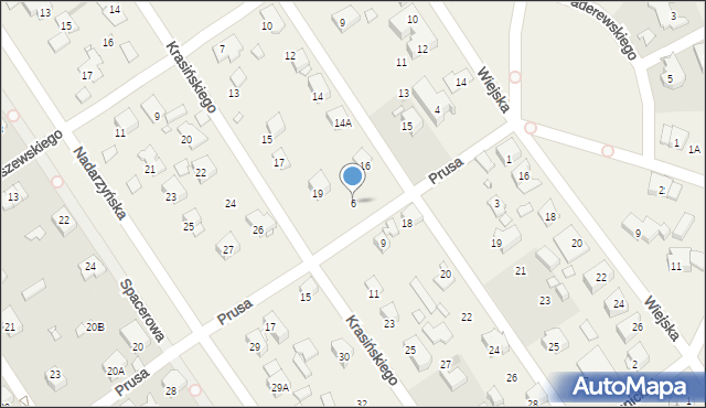 Komorów, Prusa Bolesława, 6, mapa Komorów
