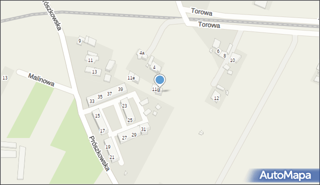 Komprachcice, Prószkowska, 11h, mapa Komprachcice