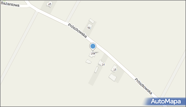 Komprachcice, Prószkowska, 14a, mapa Komprachcice