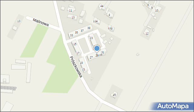 Komprachcice, Prószkowska, 29, mapa Komprachcice
