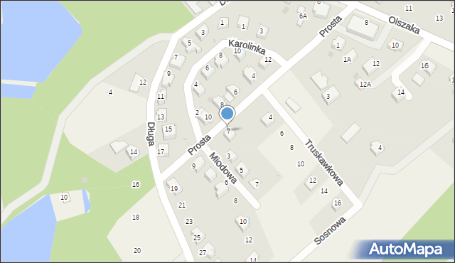 Kończyce Wielkie, Prosta, 7, mapa Kończyce Wielkie