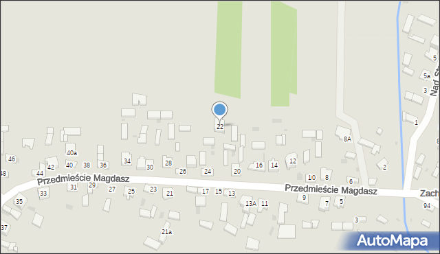 Koniecpol, Przedmieście Magdasz, 22, mapa Koniecpol