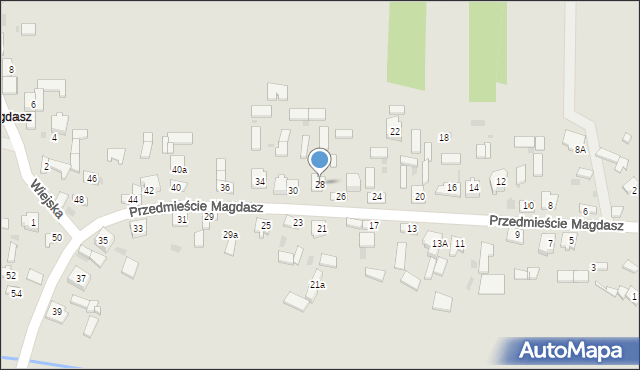 Koniecpol, Przedmieście Magdasz, 28, mapa Koniecpol