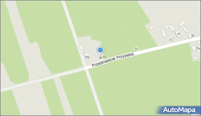 Koniecpol, Przedmieście Przysieka, 46, mapa Koniecpol