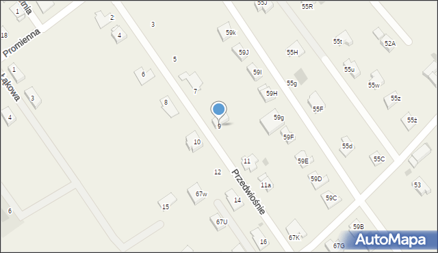 Konikowo, Przedwiośnie, 9, mapa Konikowo