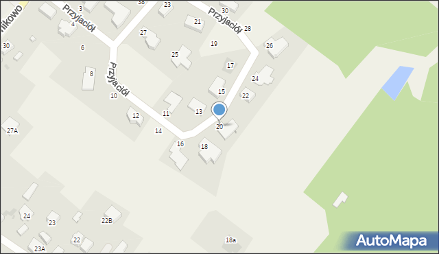 Konikowo, Przyjaciół, 20, mapa Konikowo