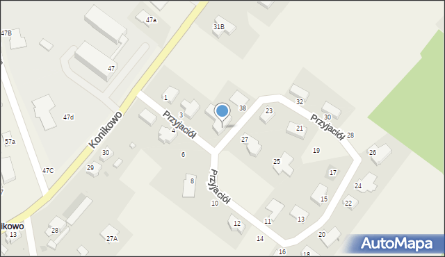 Konikowo, Przyjaciół, 5, mapa Konikowo