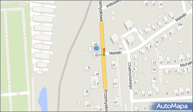 Konin, Przemysłowa, 53, mapa Konina
