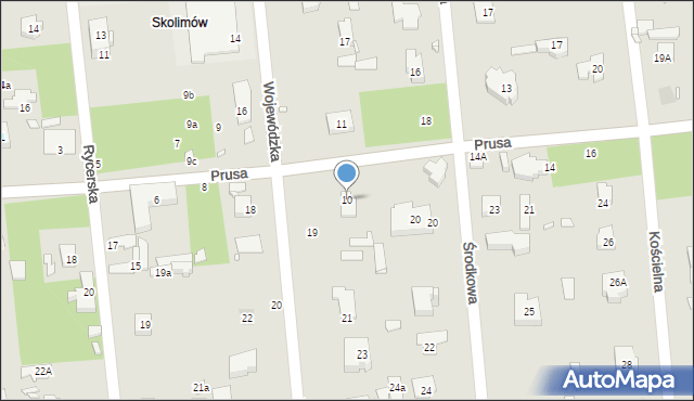 Konstancin-Jeziorna, Prusa Bolesława, 10, mapa Konstancin-Jeziorna