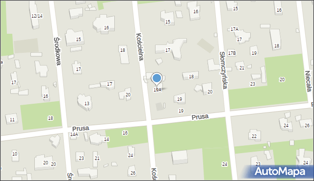 Konstancin-Jeziorna, Prusa Bolesława, 19A, mapa Konstancin-Jeziorna