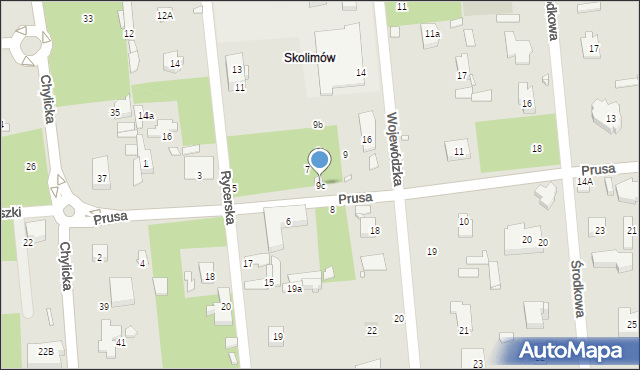 Konstancin-Jeziorna, Prusa Bolesława, 9c, mapa Konstancin-Jeziorna